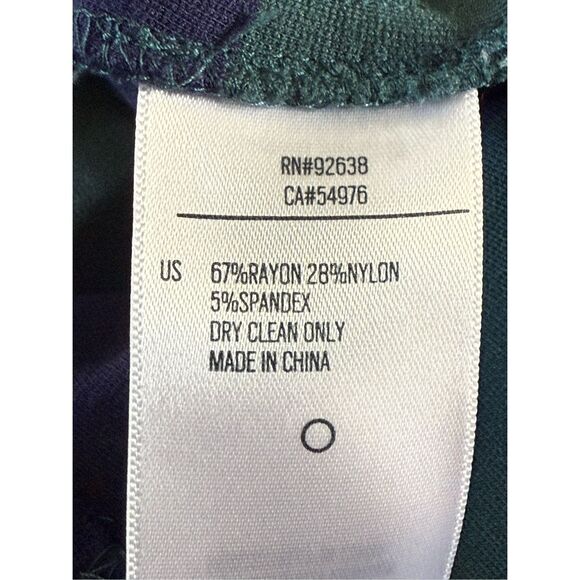 Fossil Blue Rugby Striped Short Sleeve Sheath Dress Crew Neck Back Zip SZ XS - Picture 12 of 12